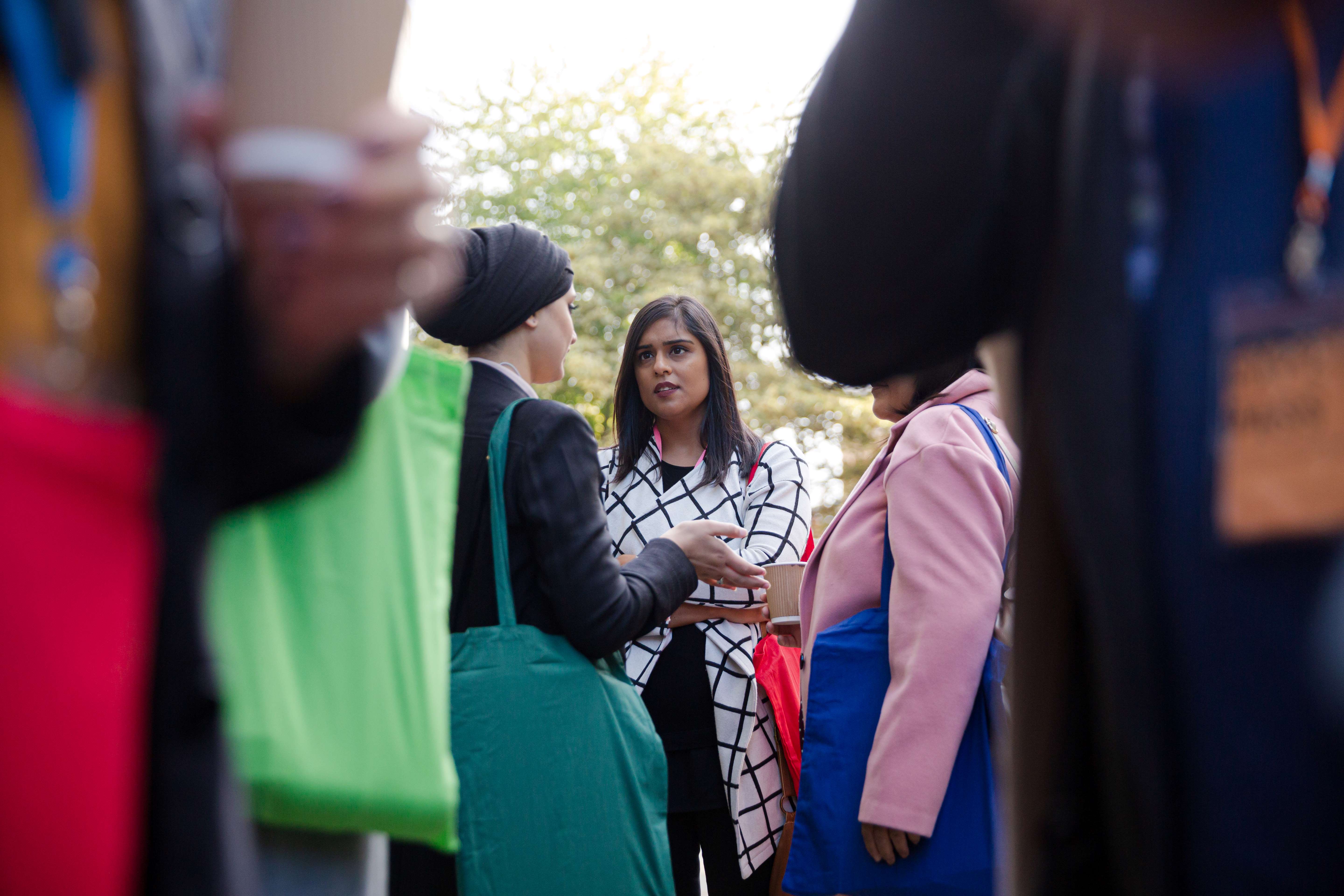 People at an outdoor community event