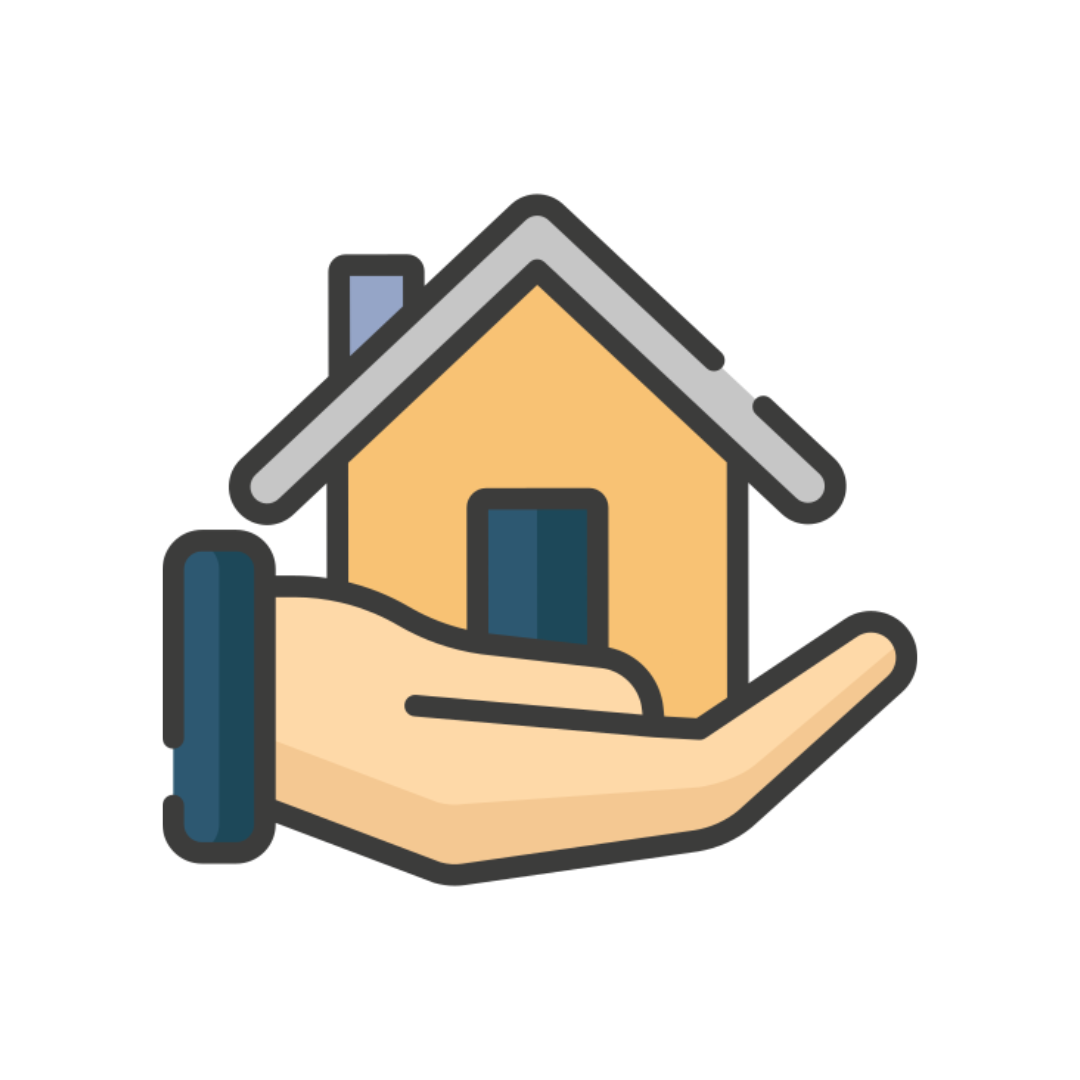 House in hand icon