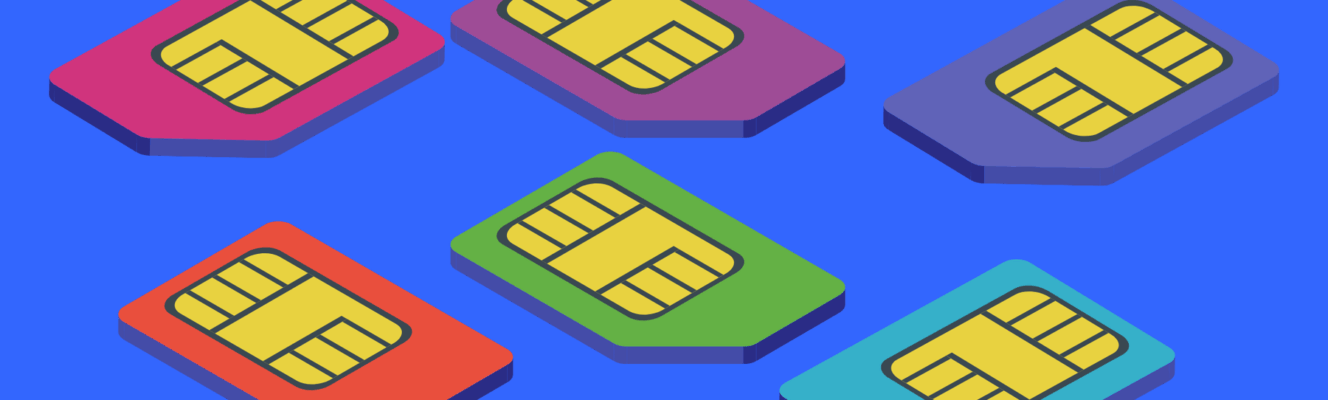 Hafod Housing Association Databank images of sim cards in different colours